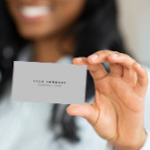 Luxuriöser Minimal Light Gray QR CODE Visitenkarte