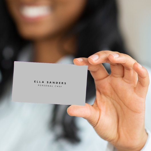 Luxuriöser Minimal Light Gray QR CODE Visitenkarte