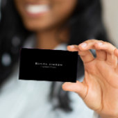 Luxuriöser Minimalistisch Schwarz-Weiß-QR-CODE Visitenkarte