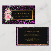 Luxuriöser, moderner Blumenstrauß fügt Ihren Text  Visitenkarte (Vorne/Hinten)