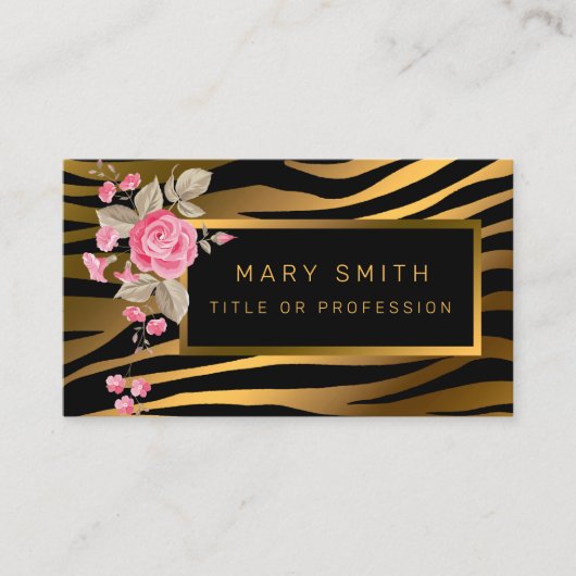 Luxuriöser, moderner Blumenstrauß fügt Ihren Text  Visitenkarte (Vorderseite)