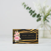 Luxuriöser, moderner Blumenstrauß fügt Ihren Text  Visitenkarte (Stehend Vorderseite)