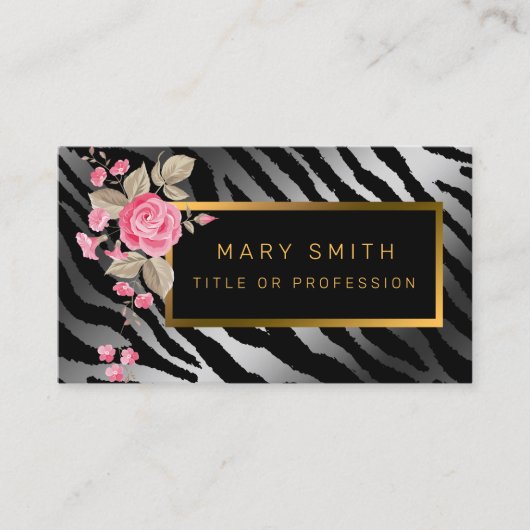 Luxuriöser, moderner Blumenstrauß fügt Ihren Text  Visitenkarte (Vorderseite)