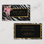 Luxuriöser, moderner Blumenstrauß fügt Ihren Text  Visitenkarte (Vorne/Hinten)