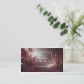 Luxuriöser, moderner botanischer Burgund & Gold Gl Visitenkarte (Stehend Vorderseite)