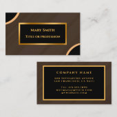 Luxuriöser moderner Gold-Brawn-Marmor Visitenkarte (Vorne/Hinten)