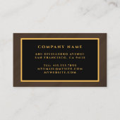 Luxuriöser moderner Gold-Brawn-Marmor Visitenkarte (Rückseite)