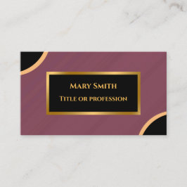 Luxuriöser moderner Gold Burgund-Marmor Visitenkarte
