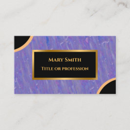 Luxuriöser moderner Gold Lila-Marmor Visitenkarte