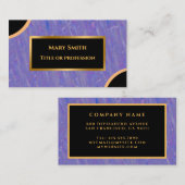 Luxuriöser moderner Gold Lila-Marmor Visitenkarte (Vorne/Hinten)