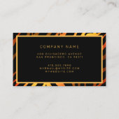 Luxuriöser, moderner Gold Orange Tiger fügt Ihren Visitenkarte (Rückseite)