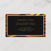 Luxuriöser, moderner Gold Orange Tiger fügt Ihren Visitenkarte (Rückseite)