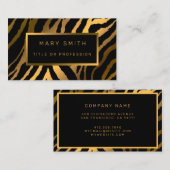 Luxuriöser moderner Gold Tiger fügt Ihren Text hin Visitenkarte (Vorne/Hinten)
