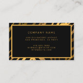 Luxuriöser moderner Gold Tiger fügt Ihren Text hin Visitenkarte (Rückseite)