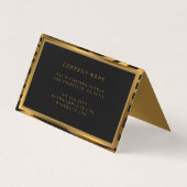 Luxuriöser moderner Gold Tiger fügt Ihren Text hin Visitenkarten (Rückseite)