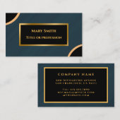 Luxuriöser moderner goldgrüner Marmor Visitenkarte (Vorne/Hinten)