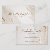 Luxuriöser moderner Goldmarmor Visitenkarte (Vorne/Hinten)