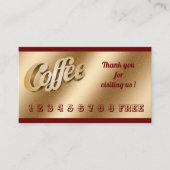 Luxuriöser moderner, kostenloser Gold-Kaffee Visitenkarte (Vorderseite)