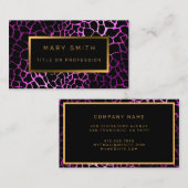 Luxuriöser moderner rosa Tiger fügt Ihren Text hin Visitenkarte (Vorne/Hinten)