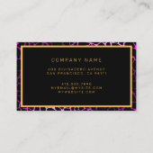 Luxuriöser moderner rosa Tiger fügt Ihren Text hin Visitenkarte (Rückseite)