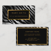 Luxuriöser, moderner Silver Tiger fügt Ihren Text  Visitenkarte (Vorne/Hinten)