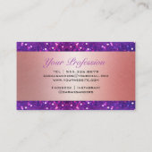 Luxuriöser moderner trendiger rosa, mädchenhaft li visitenkarte (Rückseite)