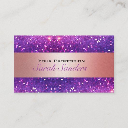 Luxuriöser moderner trendiger rosa, mädchenhaft li visitenkarte (Vorderseite)