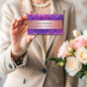 Luxuriöser moderner trendiger rosa, mädchenhaft li visitenkarte