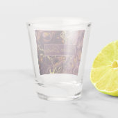 Luxuriöser Pflaumen-Purpur-Marmor  Schnapsglas (Rückseite)