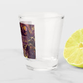 Luxuriöser Pflaumen-Purpur-Marmor  Schnapsglas (Rechts)