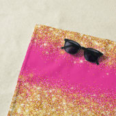 Luxuriöser Pink Gold Glitzer Strandtuch (Beispiel)