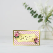 Luxuriöser Pink Gold Wellness-Center Bath Soak Soa Visitenkarte (Stehend Vorderseite)