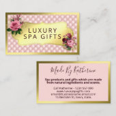 Luxuriöser Pink Gold Wellness-Center Bath Soak Soa Visitenkarte (Vorne/Hinten)
