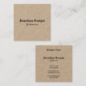 Luxuriöser Premium Kraft Nostalgischer Klassiker L Quadratische Visitenkarte (Vorne/Hinten)