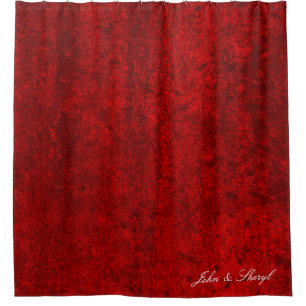 Luxuriöser Red Velvet Grunge Texturduschvorhang Duschvorhang