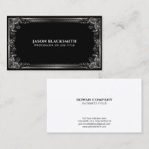 Luxuriöser Regal Silver Frame auf schwarz