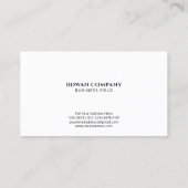 Luxuriöser Regal Silver Frame auf schwarz Visitenkarte (Rückseite)