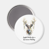 Luxuriöser Reindeer, frohe Wünsche für einen Urlau Magnet (Vorderseite/Rückseite)