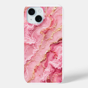 Luxuriöser rosa Ozeanmarmor mit goldenen Adern Case-Mate iPhone Hülle