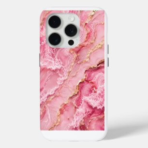 Luxuriöser rosa Ozeanmarmor mit goldenen Adern Case-Mate iPhone Hülle