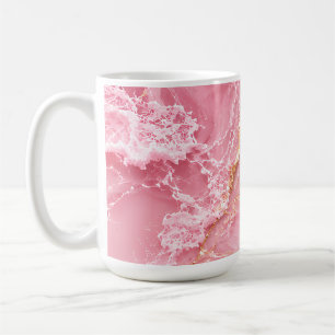 Luxuriöser rosa Ozeanmarmor mit goldenen Adern Kaffeetasse