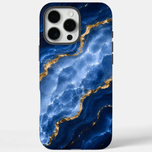 Luxuriöser Saphir-Marmor-Achat iPhone 16 Pro Max Hülle