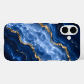 Luxuriöser Saphir-Marmor-Achat Case-Mate iPhone Hülle (Rückseite (Horizontal))