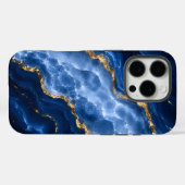 Luxuriöser Saphir-Marmor-Achat Case-Mate iPhone Hülle (Rückseite (Horizontal))