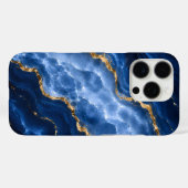 Luxuriöser Saphir-Marmor-Achat Case-Mate iPhone Hülle (Rückseite (Horizontal))