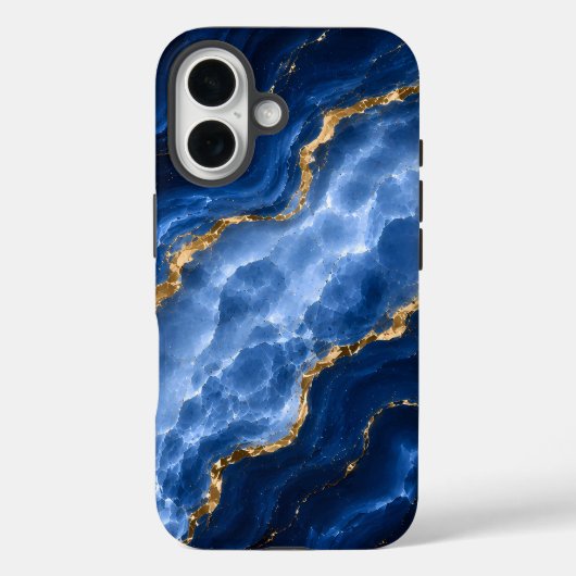 Luxuriöser Saphir-Marmor-Achat Case-Mate iPhone Hülle (Rückseite)