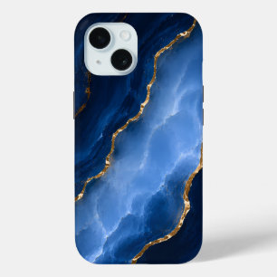 Luxuriöser Saphirblauer Marmor Case-Mate iPhone Hülle