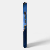 Luxuriöser Saphirblauer Marmor Case-Mate iPhone Hülle (Rückseite / Links)