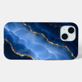 Luxuriöser Saphirblauer Marmor Case-Mate iPhone Hülle (Rückseite (Horizontal))