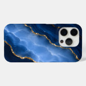 Luxuriöser Saphirblauer Marmor Case-Mate iPhone Hülle (Rückseite (Horizontal))